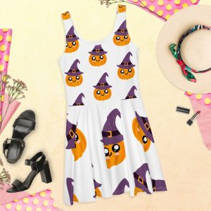 Vestido skater de calabazas