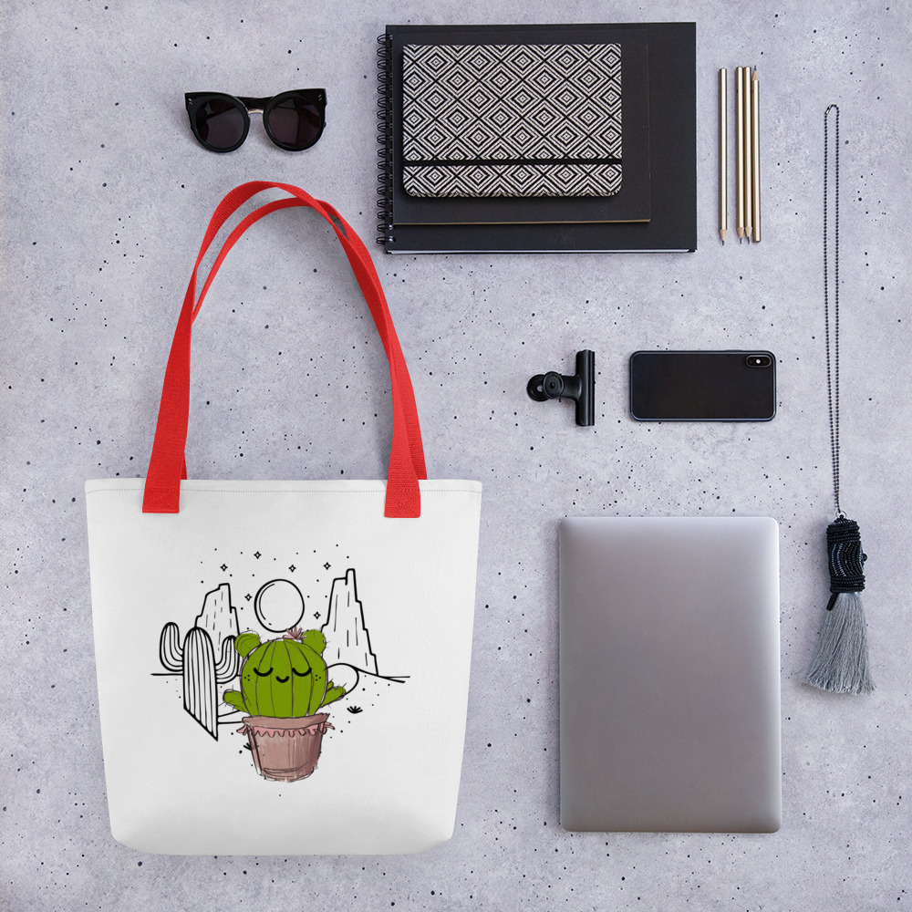 Bolsa de tela cactus