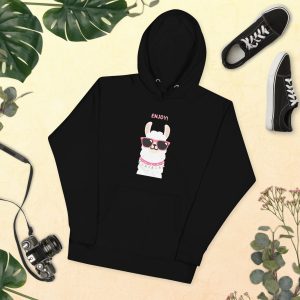 Sudadera con capucha unisex llama