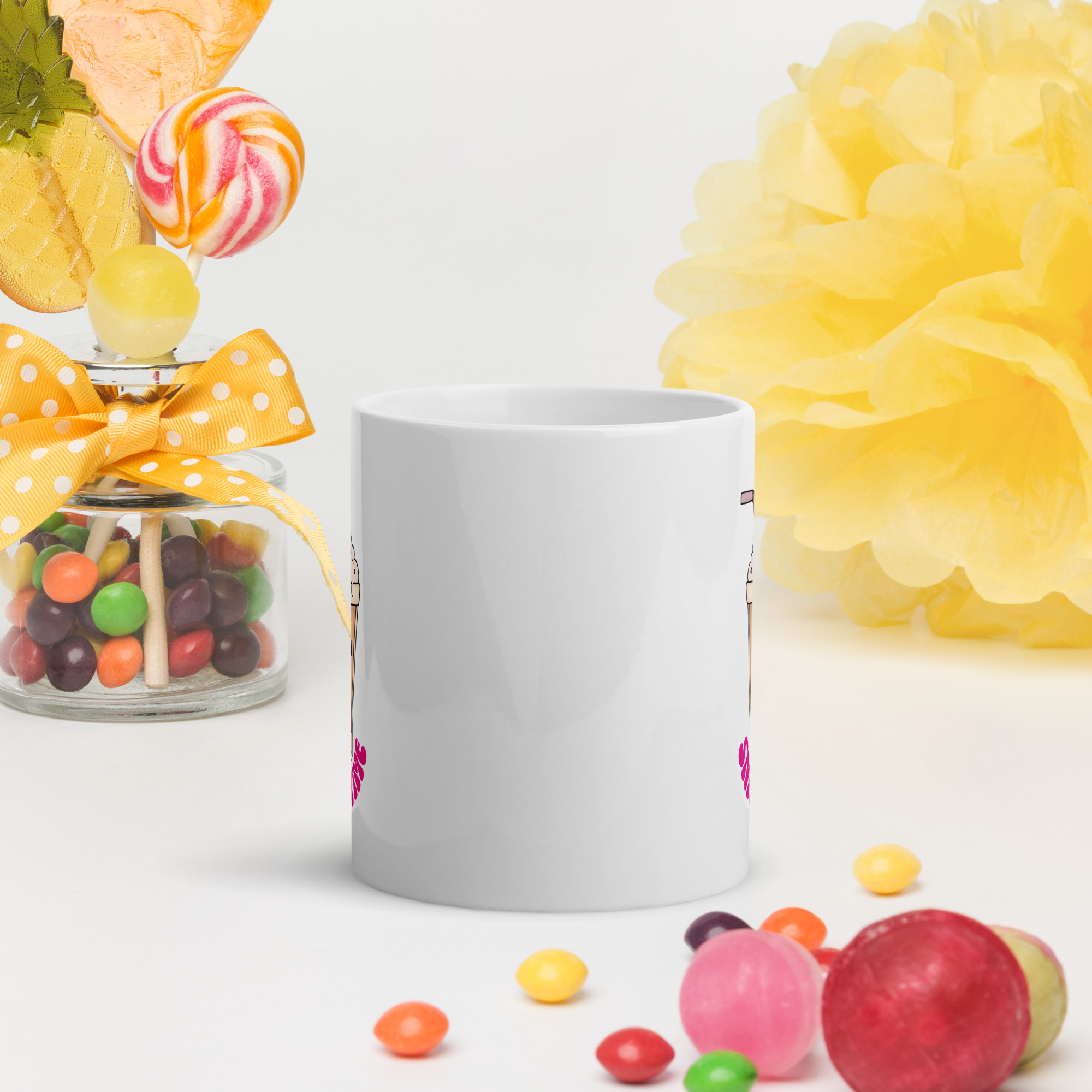 Taza blanca brillante Milkshake - Imagen 4